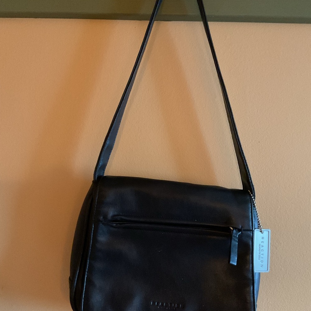 Reaction Kenneth Cole Black Leather Bag